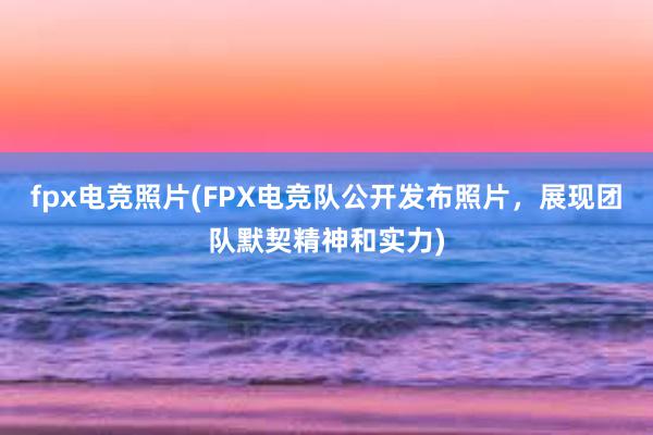 fpx电竞照片(FPX电竞队公开发布照片，展现团队默契精神和实力)