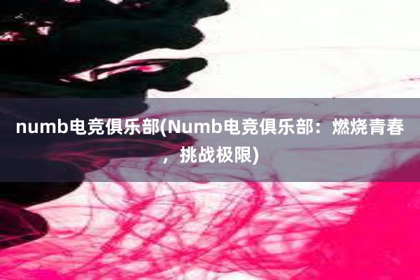 numb电竞俱乐部(Numb电竞俱乐部：燃烧青春，挑战极限)