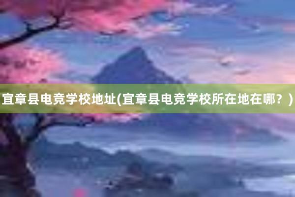 宜章县电竞学校地址(宜章县电竞学校所在地在哪？)