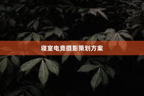 寝室电竞摄影策划方案