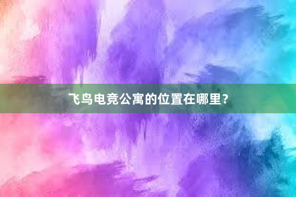 飞鸟电竞公寓的位置在哪里？